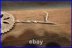 Rare Antique Early lighting 18th C. Tin & wrought Iron Double Betty Lamp