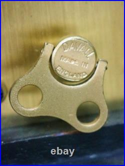 Rare Antique English 8 Day Black Lacquered Chinoiserie Timepiece Mantel Clock