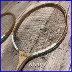 Rare Antique Eton Fives Wooden Rackets Early School Sports Pair Display/Study