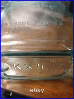 Rare Antique Exide Glass Jar-bottle Early 1900s One Gallon Made In USA Embossed