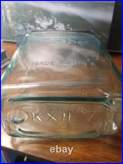 Rare Antique Exide Glass Jar-bottle Early 1900s One Gallon Made In USA Embossed
