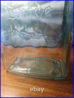 Rare Antique Exide Glass Jar-bottle Early 1900s One Gallon Made In USA Embossed