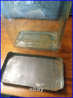 Rare Antique Exide Glass Jar-bottle Early 1900s One Gallon Made In USA Embossed