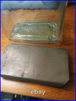 Rare Antique Exide Glass Jar-bottle Early 1900s One Gallon Made In USA Embossed