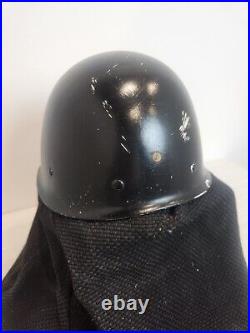 Rare Antique Fire Helmet With Shikoro early SHOWA firemans 1900s