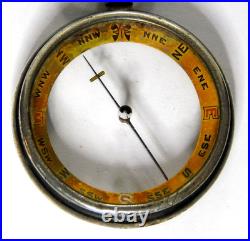 Rare Antique Francis Barker Sterling Silver Pocket Magnifying Lens Compass Rare Antique Francis Barker Sterling Silver Pocket Magnifying Lens Compass