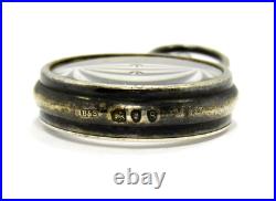 Rare Antique Francis Barker Sterling Silver Pocket Magnifying Lens Compass
