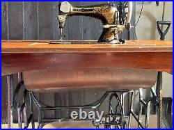 Rare Antique Frantom Sewing Machine Early 1900's Treadle Singer Cabinet Stand