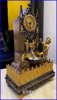 Rare Antique French Bronze Automaton Automata Animation Clock Early 1800s -VIDEO Rare Antique French Bronze Automaton Automata Animation Clock Early 1800s -VIDEO