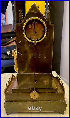 Rare Antique French Bronze Automaton Automata Animation Clock Early 1800s -VIDEO Rare Antique French Bronze Automaton Automata Animation Clock Early 1800s -VIDEO