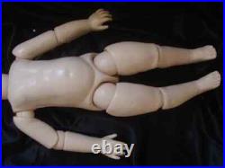 Rare Antique French Doll, Jumeau Triste, on early compo body, straight wrists