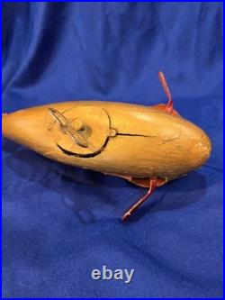 Rare Antique French Mechanical Wriggling Carp Toy Early 20th Century