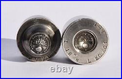 Rare Antique French Steel Button Die Pair ECOLE SPECIALE MILITAIRE (Matrices)