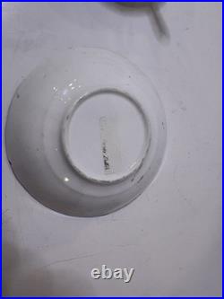 Rare Antique Gaudy Dutch Oyster Pattern Pearlware Tea Set Lot Early 1800s