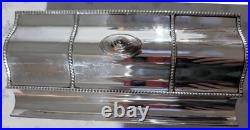 Rare Antique Georgian / Early Victorian Lidded Desk Top Ink Stand Silver Plated