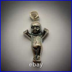 Rare Antique German Solid Silver Kewpie Charm 1.5 7g Early Figurine Pendant