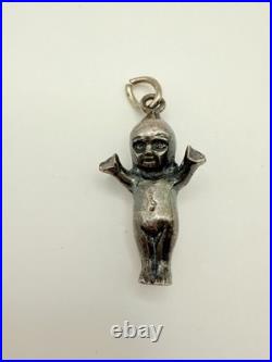 Rare Antique German Solid Silver Kewpie Charm 1.5 7g Early Figurine Pendant