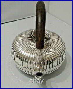 Rare Antique Gorham Silver Teapot Wood Handle And Wood Finial