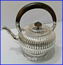 Rare Antique Gorham Silver Teapot Wood Handle And Wood Finial