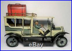 Rare Antique (H. E. N.) Large Early German Hans Eberl Limousine Tin Toy Car 14L