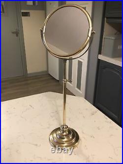 Rare Antique Haberdashery Counter Top, Adjustable Brass Mirror Circa 1920