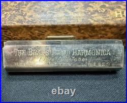 Rare Antique Harmonica The Brass Band Key of G CH Weiss Early 1900s