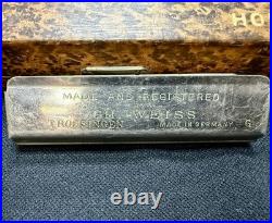 Rare Antique Harmonica The Brass Band Key of G CH Weiss Early 1900s
