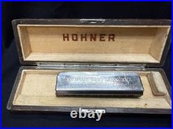 Rare Antique Harmonica The Brass Band Key of G CH Weiss Early 1900s