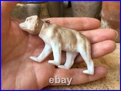 Rare Antique Hertwig Nodding Dog or Bear. Bisque Porcelain. Germany Early 1900s Rare Antique Hertwig Nodding Dog or Bear. Bisque Porcelain. Germany Early 1900s