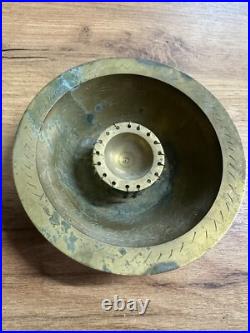 Rare Antique Islamic Brass Bowl Hand Engraved Middle Eastern