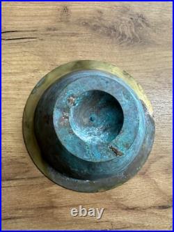 Rare Antique Islamic Brass Bowl Hand Engraved Middle Eastern