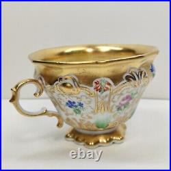 Rare Antique KPM Berlin HP Gold & Floral Beautiful Tea Cup Only Circa 1847s Rare Antique KPM Berlin HP Gold & Floral Beautiful Tea Cup Only Circa 1847s