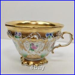 Rare Antique KPM Berlin HP Gold & Floral Beautiful Tea Cup Only Circa 1847s Rare Antique KPM Berlin HP Gold & Floral Beautiful Tea Cup Only Circa 1847s