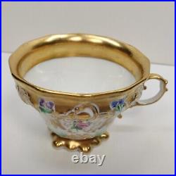 Rare Antique KPM Berlin HP Gold & Floral Beautiful Tea Cup Only Circa 1847s Rare Antique KPM Berlin HP Gold & Floral Beautiful Tea Cup Only Circa 1847s