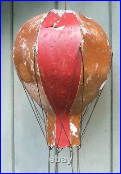 Rare Antique Large Tinplate Hot Air Balloon. Early 20th Century. Decorator Item