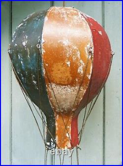 Rare Antique Large Tinplate Hot Air Balloon. Early 20th Century. Decorator Item