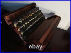 Rare Antique Leather covered Explorers Medical Travel chest Burroughs Wellcome