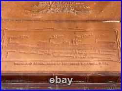 Rare Antique Leather covered Explorers Medical Travel chest Burroughs Wellcome