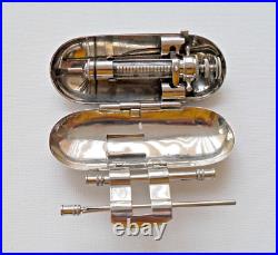 Rare Antique Leather covered Explorers Medical Travel chest Burroughs Wellcome