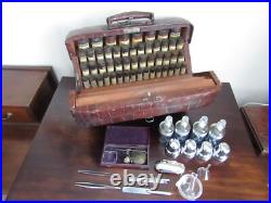 Rare Antique Leather covered Explorers Medical Travel chest Burroughs Wellcome