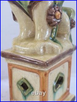 Rare Antique Majolica Mythical Glazed Creature, Italy. H 9.5 FLAW