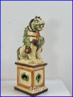 Rare Antique Majolica Mythical Glazed Creature, Italy. H 9.5 FLAW