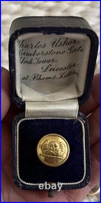 Rare Antique Man in the Moon Button. Firmin's, London