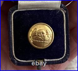 Rare Antique Man in the Moon Button. Firmin's, London