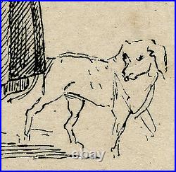 Rare Antique Master Print-GENRE-EARLY LITHOGRAPHY-WOMAN-CHILD-DOG-Aglio-ca. 1810