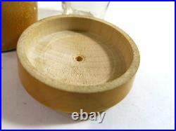 Rare Antique Mauchline Ware Shot Glass with Holder Features Block Island, NJ