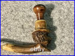Rare Antique Meerschaum Pipe Early Pipe African American Head HEAVILY REPAIRED
