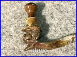 Rare Antique Meerschaum Pipe Early Pipe African American Head HEAVILY REPAIRED
