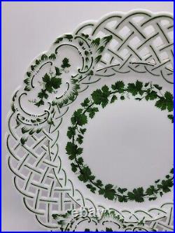 Rare Antique Meissen Ivy Leaf Reticulated Porcelain Plate