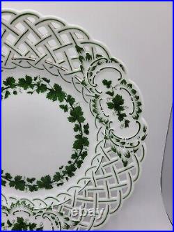 Rare Antique Meissen Ivy Leaf Reticulated Porcelain Plate